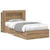 vidaXL Estructura de cama con almacenamiento Roble artisan 90 x 200 cm