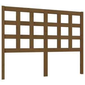 vidaXL Cabecero de cama madera maciza pino marr&oacute;n miel 125,5x4x100 cm