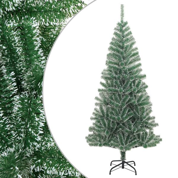 vidaXL &Aacute;rbol de Navidad artificial verde con nieve 210 cm