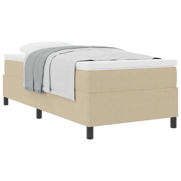 vidaXL Cama tipo Box Spring Gris claro y . 90 x 190 cm Tela de Pana
