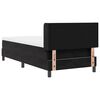 vidaXL Cama tipo Box Spring con colch&oacute;n Negro 200 x 100 cm Poli&eacute;ster