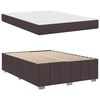 vidaXL Estructura de cama con colch&oacute;n Marr&oacute;n Oscuro 140 x 200 cm tela