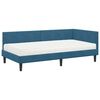 vidaXL Estructura de Cama Esquina con Colch&oacute;n 2 pcs Azul Terciopelo