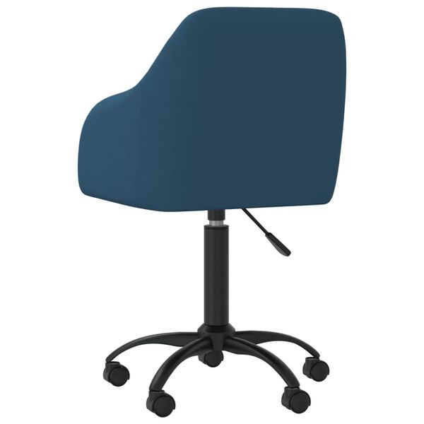 vidaXL Silla de comedor giratoria de terciopelo azul