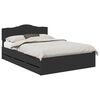 vidaXL Estructura de cama Negro 150 x 200 cm Madera Ingenieril