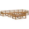 vidaXL Conjunto de sof&aacute;s de exterior 9 pcs Natural