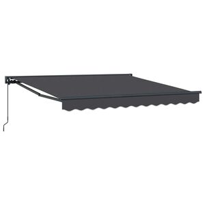 vidaXL Toldo manual 3 x 2,5 m Gris antracita 100% Poli&eacute;ster