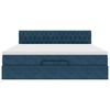 vidaXL Estructura de cama otomana colch&oacute;n azul oscuro 180x200 cm
