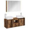 vidaXL Juego de Muebles de Ba&ntilde;o 4 uds. Madera envejecida