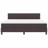 vidaXL Cama box spring con colch&oacute;n Marr&oacute;n Oscuro 180 x 200 cm tela