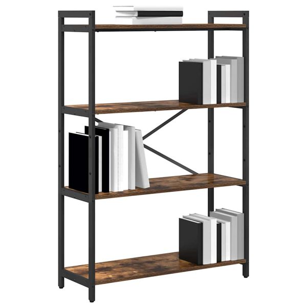 vidaXL Estante de libros Roble ahumado 80 x 30 x 120 cm