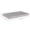 vidaXL Estante flotante de pared gris hormig&oacute;n MDF 50x23x3,8 cm