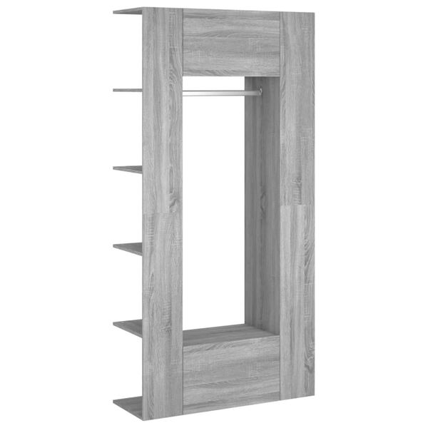 vidaXL Mueble de recibidor 2 uds madera contrachapada gris Sonoma