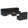 vidaXL Set de sof&aacute;s de jard&iacute;n 10 pzas cojines rat&aacute;n sint&eacute;tico negro