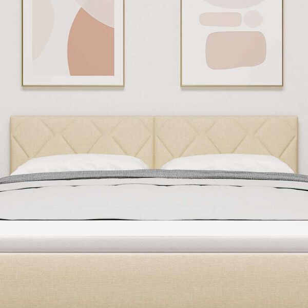 vidaXL Cabecero con cabecera Crema 160 cm Cuero sint&eacute;tico