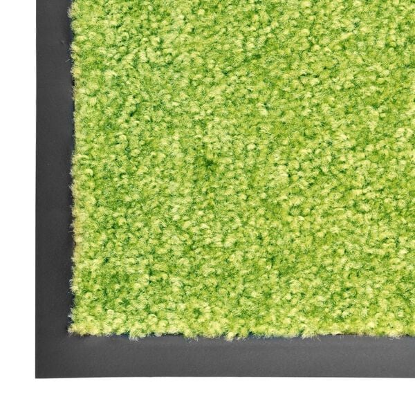 vidaXL Felpudo lavable verde 60x90 cm