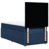 vidaXL Cama box spring con colch&oacute;n tela azul 90x200 cm
