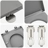 vidaXL Asiento de WC Gris 46,2 x 36 x 4,3 cm Duroplast