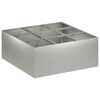 vidaXL Macetero de Jard&iacute;n Plateado 100 x 100 x 30 cm Acero inoxidable