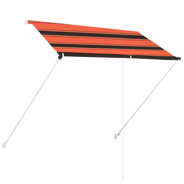 vidaXL Toldo retr&aacute;ctil naranja y marr&oacute;n 200x150 cm