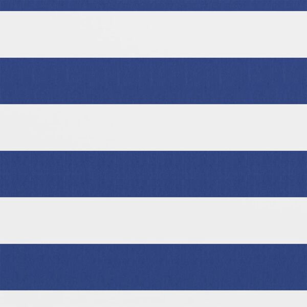 vidaXL Toldo para balcón tela oxford blanco y azul 75x500 cm