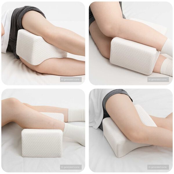 vidaXL Knee Pillow Espuma viscoel&aacute;stica y poli&eacute;ster 26 x 21,5 x 15 cm