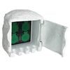 vidaXL Enchufe de jard&iacute;n 4 ranuras resistente al agua resina blanco