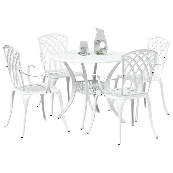 vidaXL Conjunto de Comedor de Jard&iacute;n 5 pcs Aluminio