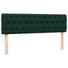vidaXL Cama box spring con colch&oacute;n y LED terciopelo verde oscuro 160x220 cm