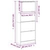 vidaXL Mueble zapatero con 4 cajones abatibles blanco 80x34x187,5 cm