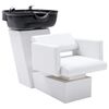 vidaXL Silla lavacabezas con lavabo cuero sint&eacute;tico 129x59x82 cm