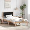 vidaXL Estructura de cama Negro 90 x 190 cm Madera de pino macizo