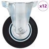 vidaXL Ruedas fijas 12 unidades 100 mm