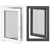 vidaXL Ventana de s&oacute;tano RISOR 60 x 90 cm PVC y vidrio Gris antracita