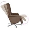 vidaXL Sill&oacute;n reclinable de masaje con reposapi&eacute;s tela marr&oacute;n