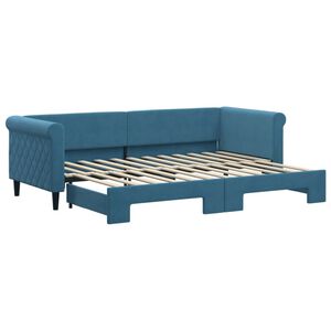 vidaXL Sof&aacute; cama nido terciopelo azul 80x200 cm