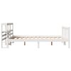 vidaXL Estructura de cama sin colch&oacute;n madera maciza blanca 120x190 cm