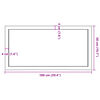 vidaXL Tablero de mesa madera maciza roble sin tratar 100x50x(2-6) cm
