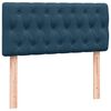 vidaXL Cama box spring con colch&oacute;n y LED terciopelo azul oscuro 80x210 cm
