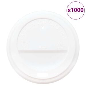 vidaXL Tapas de cart&oacute;n para vasos de caf&eacute; &Oslash;80 mm 8oz 1000 uds