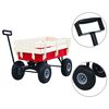 vidaXL Carrito de mano de jardín rojo 150 kg