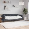 vidaXL Sofá cama con colchón terciopelo gris oscuro 80x200 cm