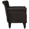 vidaXL Sillón de cuero auténtico de cabra negro