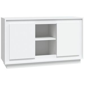 vidaXL Aparador de madera contrachapada blanco 102x35x60 cm