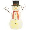 vidaXL Muñeco de nieve decorativo de Navidad con LED tela lujosa 90 cm