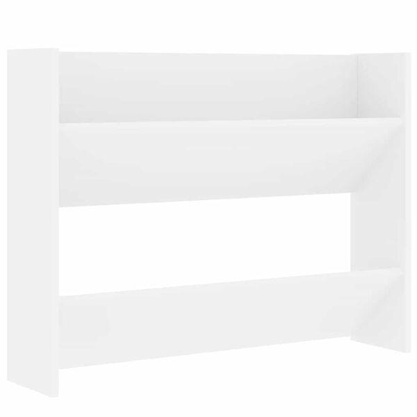 vidaXL Zapatero de pared madera contrachapada blanco 80x18x60 cm