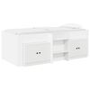 vidaXL Marco de cama loft con armario con almacenamiento 3 pcs Blanco