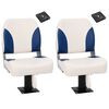 vidaXL Asientos de barco 2 uds con pedestal giratorio 360&deg;