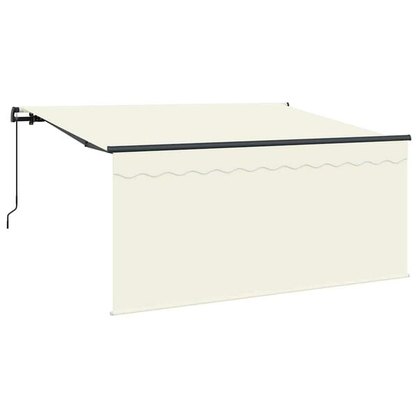 vidaXL Toldo Retr&aacute;ctil Manual Crema 300 x 200 cm Poli&eacute;ster y Aluminio