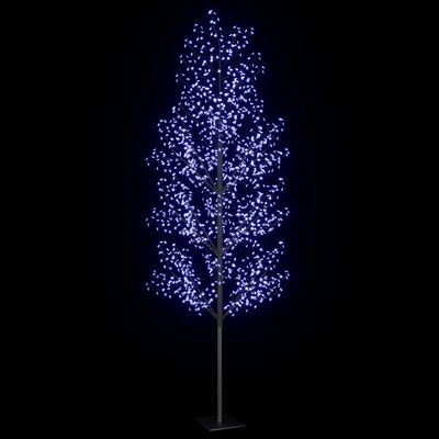 vidaXL Árbol de Navidad 1200 LED luz azul fría flores de cerezo 400 cm